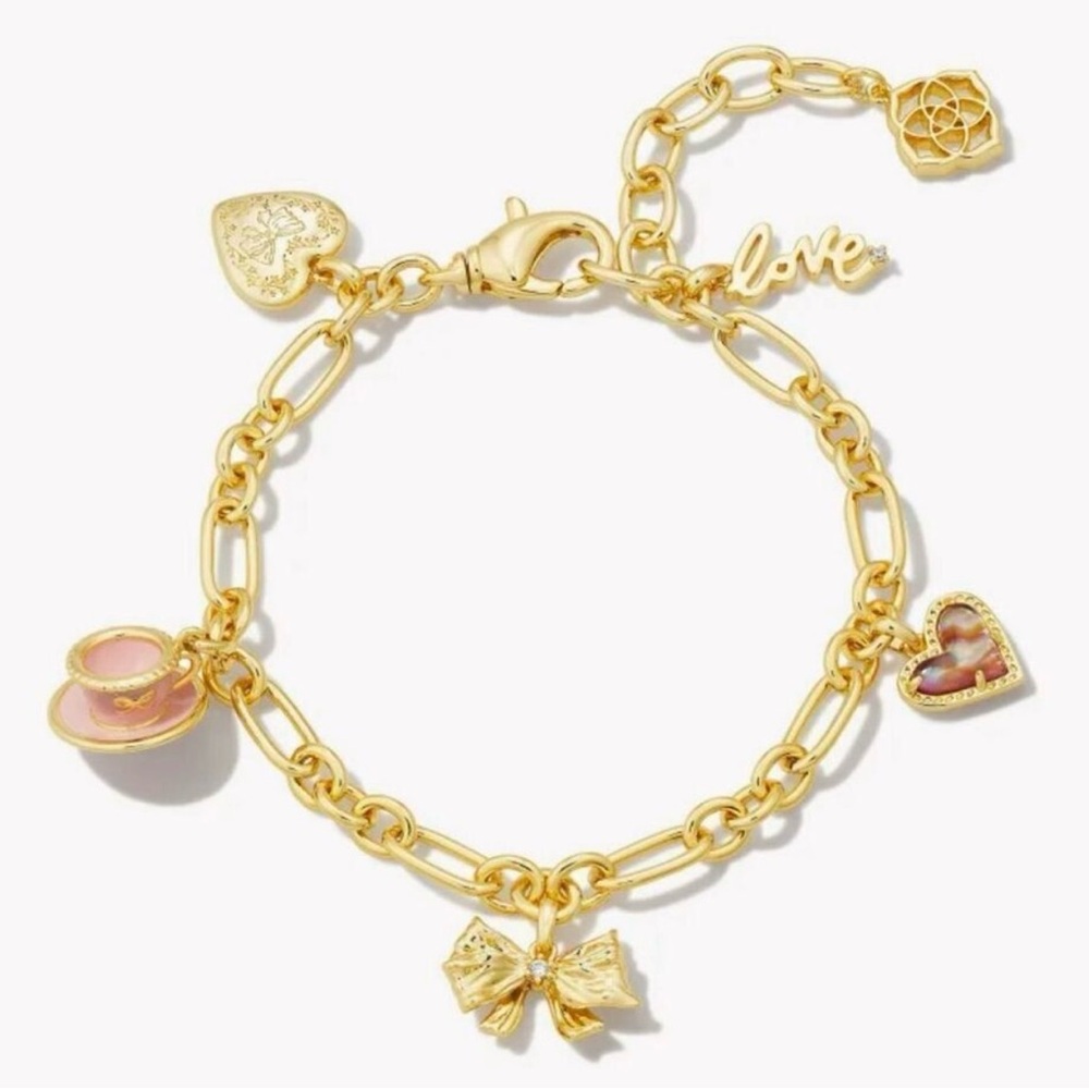Limited edition LoveShackFancy/Kendra Scott collaboration charm bracelet.